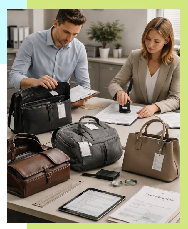 Сертификация сумок в Гатчине от 7707 руб. | Алешин-Гтч