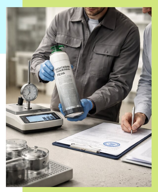 Сертификация монтажной пены в Гатчине от 15414 р. | Алешин-Гтч