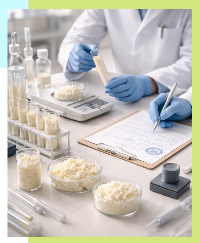 Сертификация творога в Гатчине от 12331 р. под ключ | Алешин-Гтч