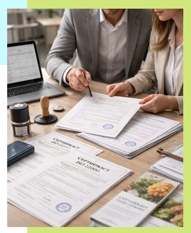 Сертификат ISO 22000 в Гатчине от 41104 р. под ключ | Алешин-Гтч